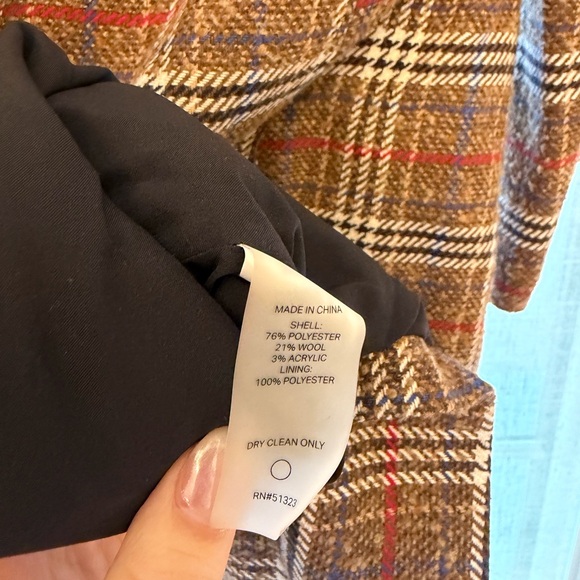 COURT & ROWE Brown and Blue Checkered Blazer - Picture 5 of 5